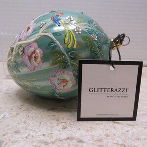 VTG Joy To The World Collectibles Chinoiserie Hand Painted Egg Ornament